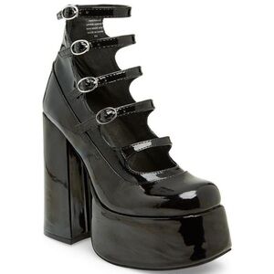 Jeffrey Campbell Xandra Lo Platform Pump Women Black Size 7.5